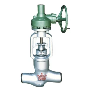 API Factory High Pressure High Temperature Welded Power Station Globe Valve Bevel Gear