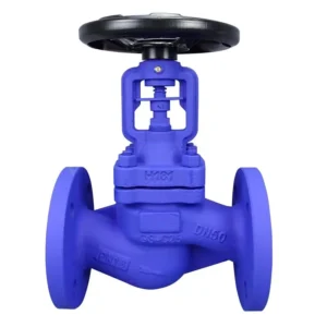 API Plug DN 80 PN100 WCB 32mm SS Manual Stop High Temperature Flange Bellows Globe Valve
