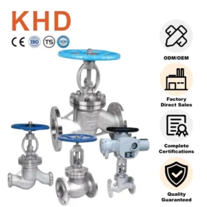 API Stainless Steel Flanged Electric Industrial Globe Valve High Temperature Stop Globe Valve for Water Gas