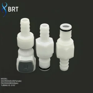 Acetal Non-valved Shutoff Valves Plastic air Hose Connector Coupling Pipe Fittings for Gas Analyzers