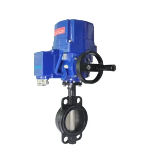 Actuator Butterfly Valves DN100 80 Wafer Cast Iron Electric Driven Motorized Butterfly Valve With Electric Actuator