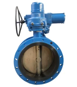 Adjustable Electric Flange Butterfly Valve with Soft Seal Rubber Lining Manual Power Control for Water Gas Oil Applications