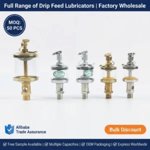 Adjustable Industrial Needle Valve Oil Cup Drip Feed Lubricator 25ml to 600ml CN for Auto Parts Maintenance