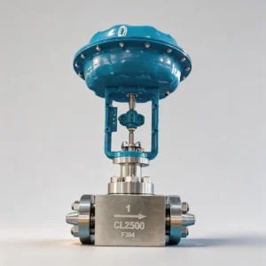Air Operated High Pressure Control Valve PTFE Seated Flanged Stainless Steel with Positioner CE Certified OEM