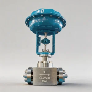 Air Operated High Pressure Control Valve with Pneumatic Actuator Flanged Carbon Steel PTFE Seat CE Certified