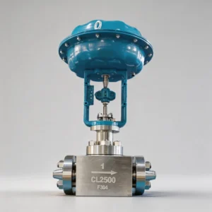 Air to Open High Pressure Cage Control Valve Butt Weld Carbon Steel with Pneumatic Positioner API 6D Factory Direct Supplier