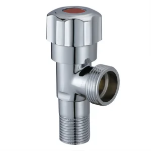 Angle Valve Chrome Finish Male Thread 4 Point Inlet Outlet Water Control Valve for Toilet Water Heater
