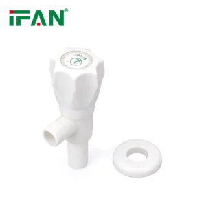 Angle Valve Water Supply UPVC 1 2” White Color PN25 Plastic PVC Angle Valve