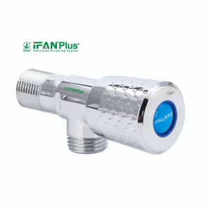 Angle Valve With Fish Scale Texture Knob and Blue Transparent Cap
