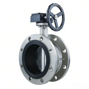 Anti-rust Worm Shaft Boost Manual Turbine Transmission Flange Type Stainless Steel Ductile Iron Butterfly Valve
