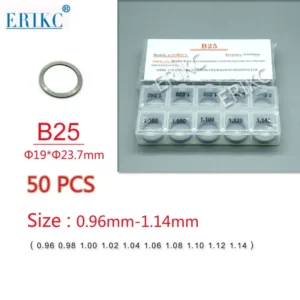 B25 Injector Nozzle Needle Valve Shim and Calibration Shim for Injector Common Rail Lift Shim Set Size 0.96mm-1.14mm
