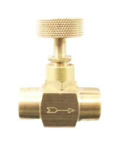 BN-FF02N Brass Mini Needle Valve 2-Way Hydraulic Water Media 400psi High Temperature Wheel Handle Female Thread NPT1/4