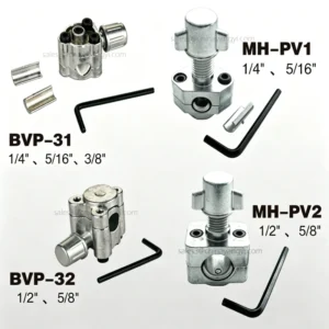 BPV31 Bullet Piercing Valve 3 in 1 Valve 1/4″ 5/16″ 3/8″ Tubing Access Needle Valve for Air Conditioner Parts