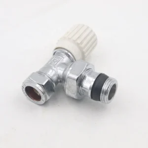 BS864 High Quality Customized Standard 15 mm Brass Angle Radiator Valve Thermostatic Valve
