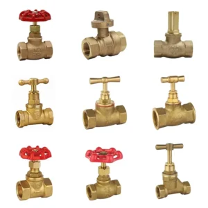 BSP NPT Medium Forged Female Thread 1/2″-2″ Water Brass Stop Globe Valve With Red Iron Wheel