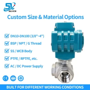 Ball Valves Manufacturer Directly Offer On Off Modulating Intelligent Type NPT BSP G Threaded 3 Way Ball Valve