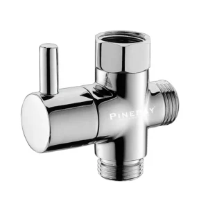 Bathroom Brass Chrome Bidet Shut Off Valve 1/2 T Valve Plated Diverter Toilet Tee Connector Valves Hydraulic OEM