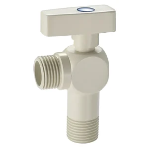 Beige Chrome-plated Brass G1/2 Standard Bathroom Angle Valve for Toilet & Sink