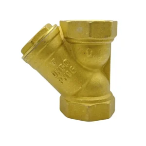 Booster Pump Protective Brass Y Strainer DN50 Cleanable Mesh Filter Screen Valve for Heating Pipeline