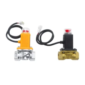 Brass Aluminum Material Gas Solenoid Valve G1/2 G3/4 G1 DC 6V-12V Manual Natural Gas Solenoid Valve