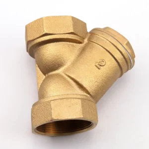 Brass Angle Hydraulic Manual Medium Pressure Water Strainer Mesh Filter Valve 4 Inch Port Size FKM PTFE Seals