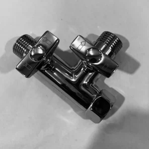 Brass Angle Three Way Ball Valve Chrome Finish Manual OEM Customizable Internal External Threads Water Valves
