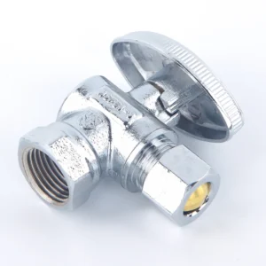 Brass Angle Valve 1/2″ FIP X 3/8″ OD COMP CP Lead-Free Anti-Corrosion for Water/Gas Pipeline Systems