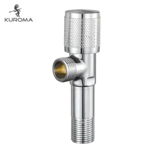 Brass Angle Valve 1/2″ Female Thread Water Stop Valve for Cold & Hot Water Chrome Plated