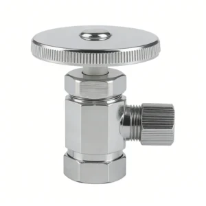 Brass Angle Valve 1/2″x3/8″ Union Brass Body Zinc Alloy Handle Plastic Stem