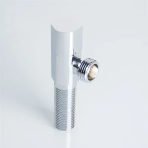 Brass Angle Valve Rotatable Handle G NPT Threads 1/2 Inch Chrome Bathroom Water Stop Valve