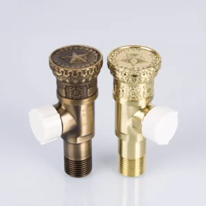 Brass Angle Valve Rotating Handle G Thread NPT 1/2 Inch Bathroom Toilet Water Control Angle Valve