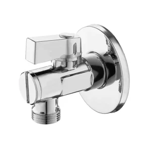 Brass Angle Valve with Rosette Bathroom Washroom