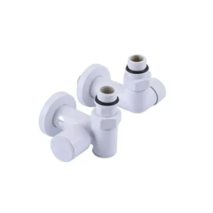 Brass Angled Radiator Valves Model JD-8011 for Bathroom Towel Rail Thermostatic Water Heating 1 Year Warranty