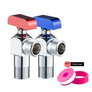 Brass Ball Angle Valve High Flow Full Open 1/2 Inch Water Heater Control Valve Light Luxury Design for Kitchen Shower Room One