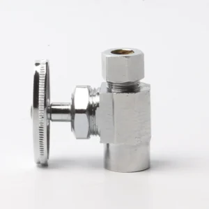 Brass Chrome Plated Angle Valve Creative Ball Cock Valve for Bathroom and Kitchen Water Supply