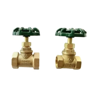 Brass Copper Bronze Forged Stop Globe Valve With 1/2 3/4 Inch Green Hand Wheel