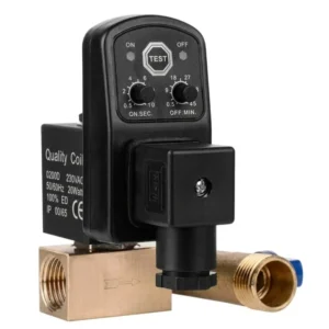 Brass Electronic Timed Shutoff Drain Valve 220V Automatic Water Solenoid Valve for Air Compressor System