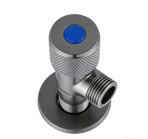 Brass Finish Angle Valve for Water Pipe Fittings Male Thread DN15 Gray Bathroom Accessories