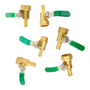 Brass Mini Ball Valve 1/4″ 3/8″ 1/2″ Barb Fitting Water Air Gas