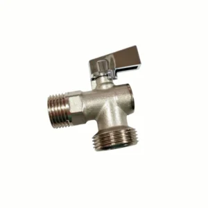 Brass Nickel Plated Angle Valve Handle Switch Manual Water Control Valve 20L/min Flow Rate 3 Years Warranty