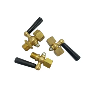 Brass Pressure Gauge Cock Stop Valve with Manual Shutoff Structure OEM Supported