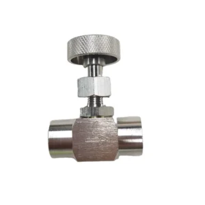 Brass with Nickel Plated 1/4 Female Needle Valve for Plumbing Propane Gauge