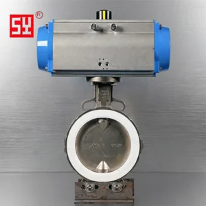 Butterfly Valve 1/2-4 Inch Rubber Lined Clamp Type Pneumatic Manual for Chemical Industry -20~500C