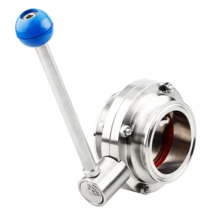 Butterfly Valve Blue Handle Sanitary Butterfly Valve Stainless Steel Flanged Butterfly Valve
