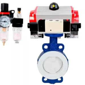Butterfly Valve Carbon Steel Compact Flanged 16 Bar Pneumatic WBV3434Pf 2W Fb H 2