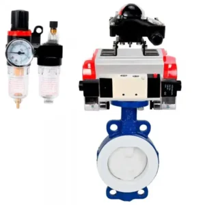 Butterfly Valve Carbon Steel Compact Flanged 16 Bar Pneumatic WBV3434Pf 2W Fb H 4