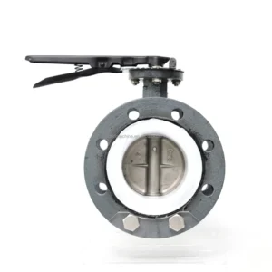 Butterfly Valve Cast Steel Fluorine Coated Flange Wafer Butterfly Valve Sanitary Design for Manual Water Control