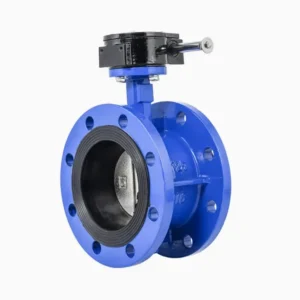 Butterfly Valve Flanged Type Rubber-Lined ISO 5211 Worm Gear Operation