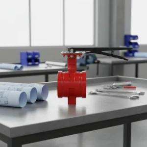 Butterfly Valve Grooved Handle Butterfly Valve Sanitary Design for Manual Water Control