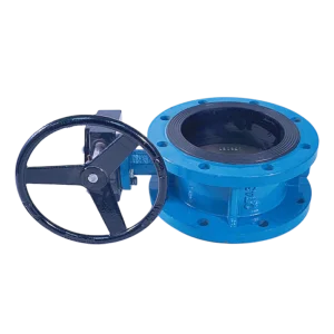 Butterfly Valve Manual Gear Ductile Iron Double Flange for Water